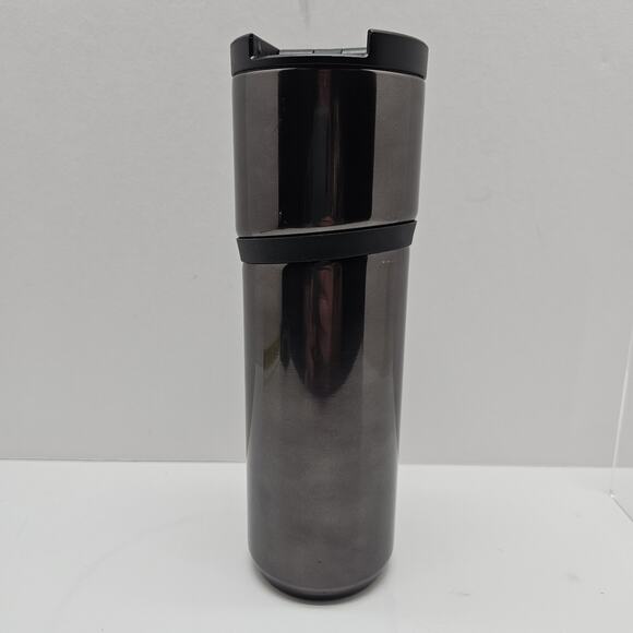 Starbucks Gloss Black Vacuum Insulated Stainless Steel Rubber Grip 16 oz Tumbler - Picture 2 of 7